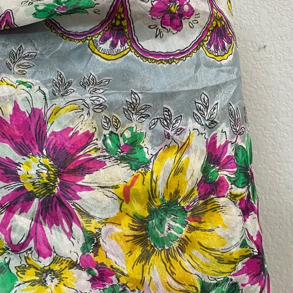 Vintage Floral Circular Scarf